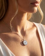 925 Sterling Silver Round Photo Locket Necklace - Luna - Image 9