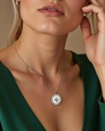 925 Sterling Silver Round Photo Locket Necklace - Luna - Image 8