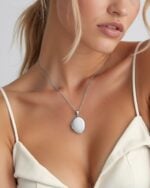 925 Sterling Silver Oval Photo Locket Necklace - Eira - Image 6