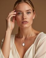 925 Sterling Silver Oval Photo Locket Necklace - Sage - Image 6