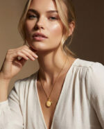 925 Sterling Silver Round Photo Locket Necklace - Aura - Image 11