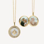 925 Sterling Silver Round Photo Locket Necklace - Luna