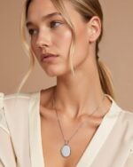925 Sterling Silver Oval Photo Locket Necklace - Eira - Image 7