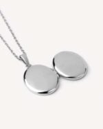 925 Sterling Silver Oval Photo Locket Necklace - Eira - Image 5